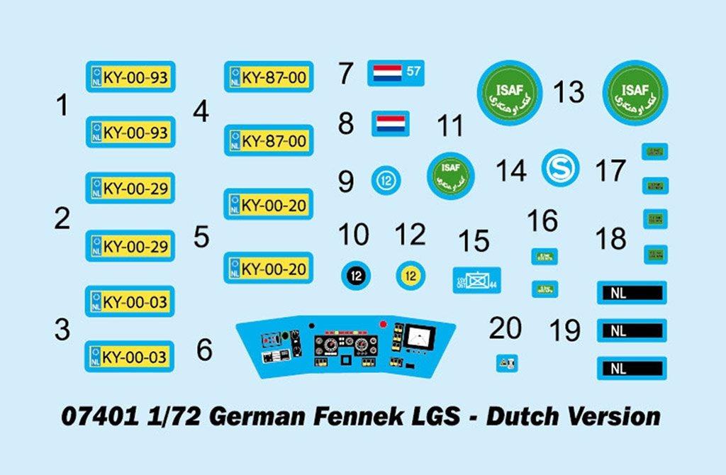 Trumpeter 07401 German Fennek LGS - Dutch Version 1/72 – zdjęcie 3