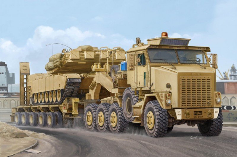 Hobby Boss 85502 M1070 Truck Tractor and M1000 HET Semi-trailer 1/35