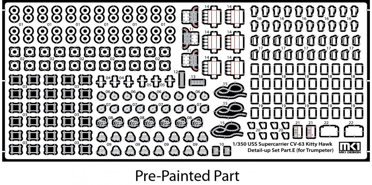 MK1 Design MS-35048 CV-64 Constellation Detail-up Part DX for Trumpeter 1/350 – zdjęcie 15