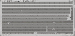 Eduard 53094 HMS Dreadnought 1907 railings 1/350 TRUMPETER
