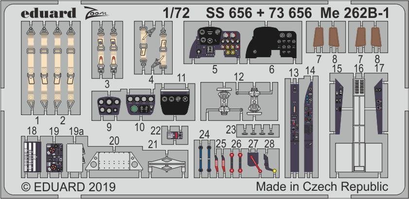 Eduard SS656 Me 262B-1 1/72 AIRFIX