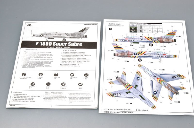 Trumpeter 01648 F-100C Super Sabre 1/72 – zdjęcie 4