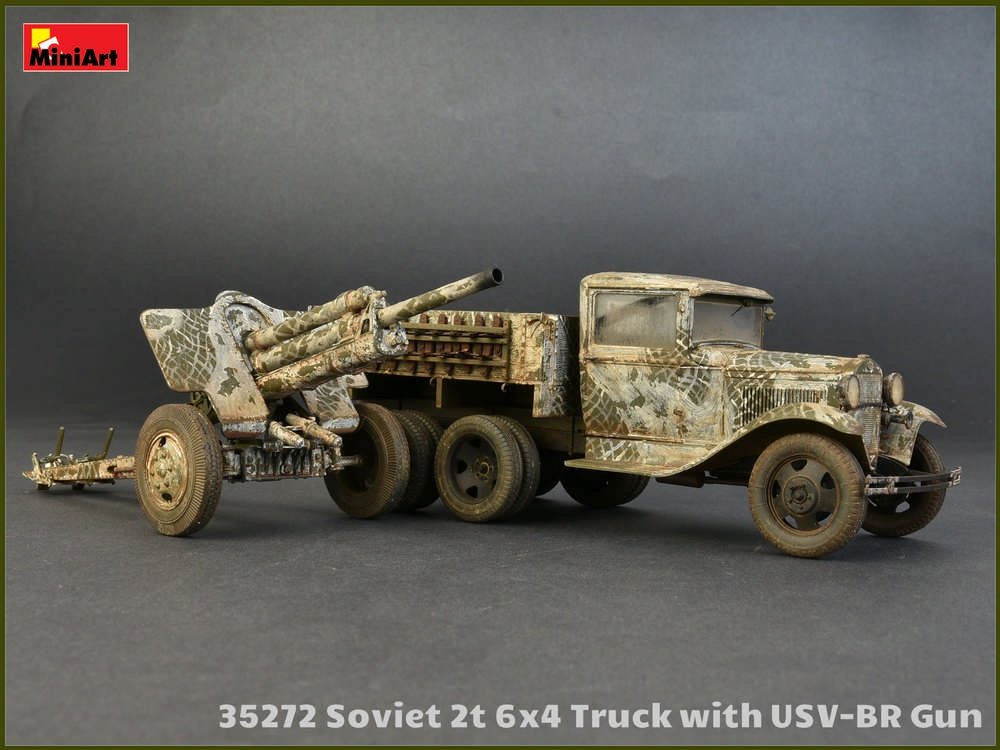 MiniArt 35272 SOVIET 2T 6X4 TRUCK &amp;amp; 76-mm USV-BR GUN 1/35 – immagine 2