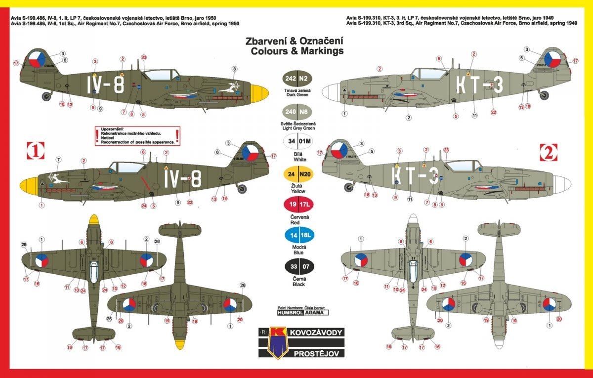 Kozavody Prostejov KPM0008 Avia S-199 Diana 1/72 – zdjęcie 2