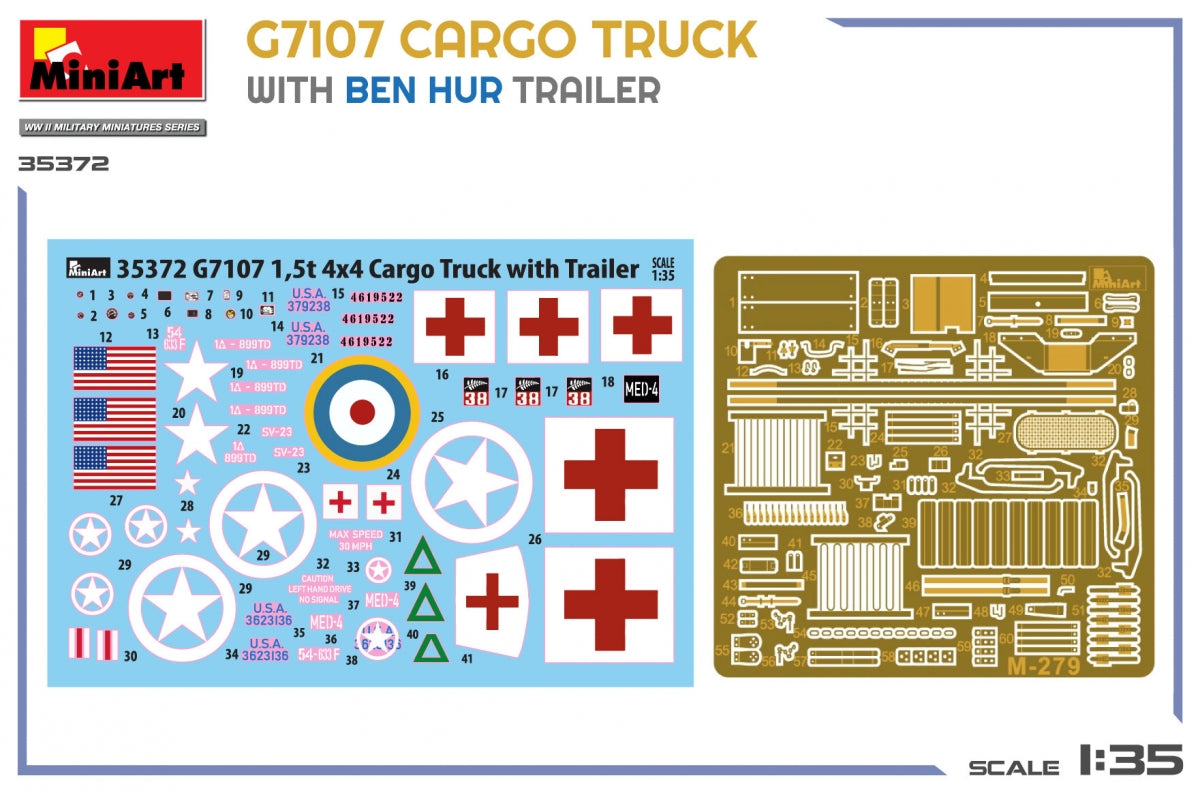 MiniArt 35372 G7107 Cargo Truck w/ Ben Hur Trailer 1/35