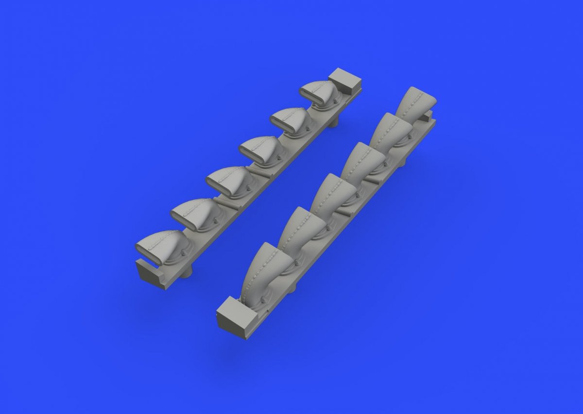 Eduard 648402 Bf 109G-6 exhaust stacks TAMIYA 1/48 – image 2