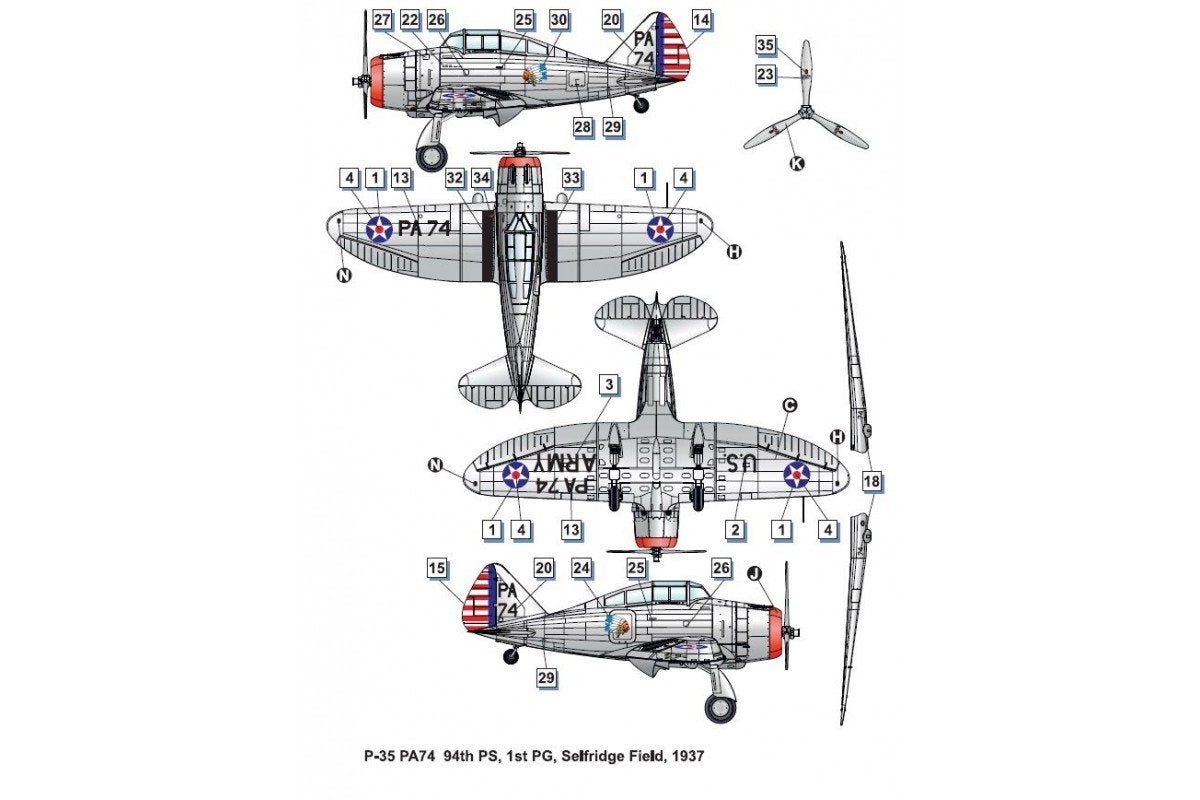 Dora Wings 48012 Seversky P-35 1/48 – zdjęcie 5