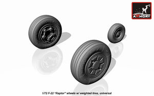 Armory Models AW72315 F-22 Raptor wheels w/ weighted tires 1/72 – image 3