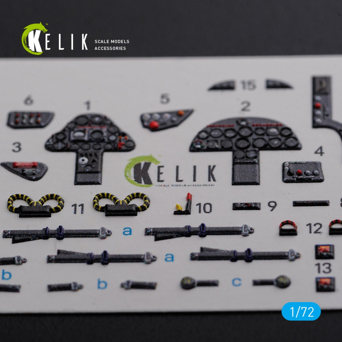 KELIK K72093 Folland Gnat T.1 interior 3D decals for Airfix kit 1/72 – zdjęcie 3