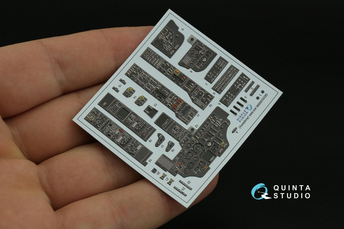 Quinta Studio QD35090 AH-64A 3D-Printed &amp;amp; coloured Interior on decal paper (Academy) 1/35 – zdjęcie 11
