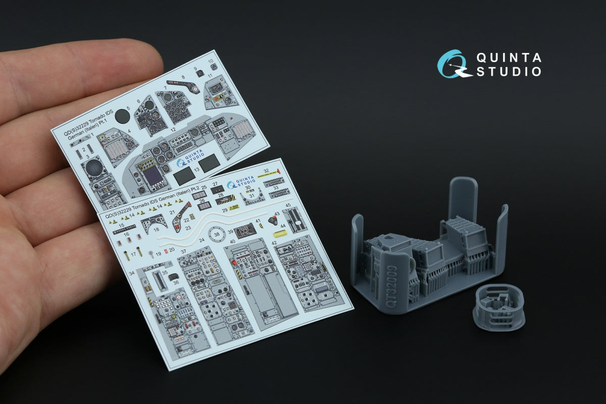 Quinta Studio QDS+32229 Tornado IDS German 3D-Printed &amp;amp; coloured Interior on decal paper (Italeri) (Small version) (with 3D-printed resin parts) 1/32 – zdjęcie 2