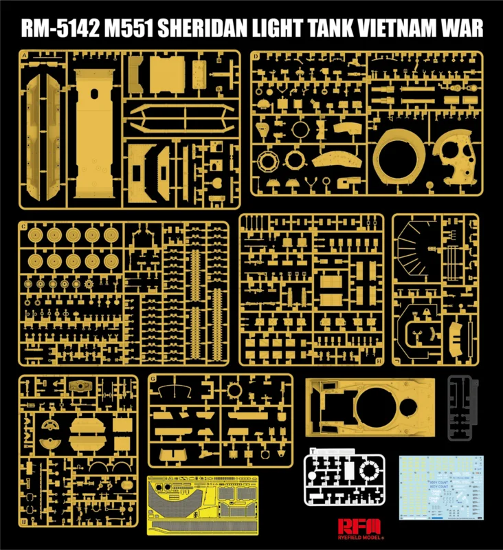 Rye Field Model 5142 M551 Light Tank Sheridan Vietnam War 1/35 – zdjęcie 9