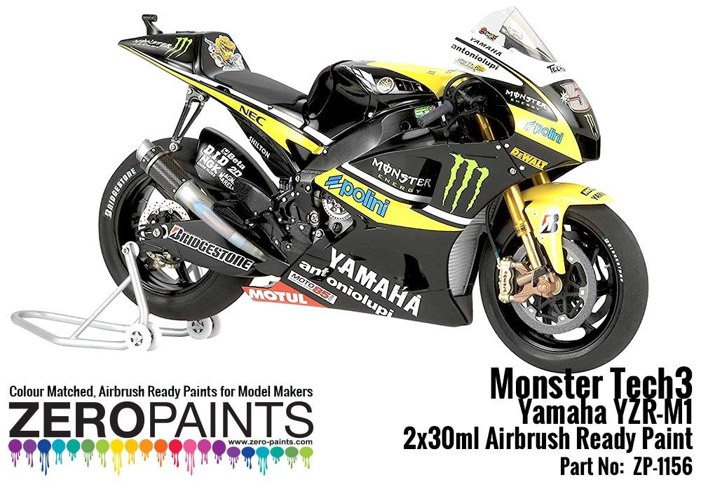 Zero Paints ZP-1156 Monster Tech3 Yamaha YZR-M1 Paint Set 2x30ml – zdjęcie 3