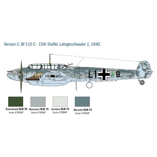 Italeri 2794 MESSERSCHMITT BF-110 C/D 1/48 – zdjęcie 3