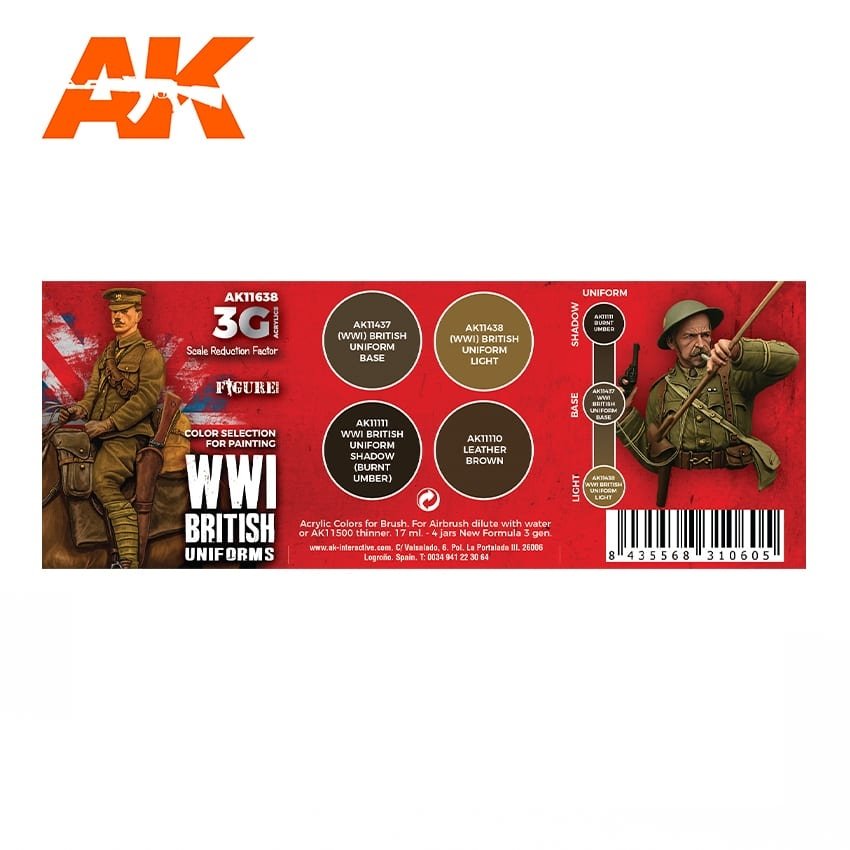 AK Interactive AK11638 WWI BRITISH UNIFORM COLORS – image 2
