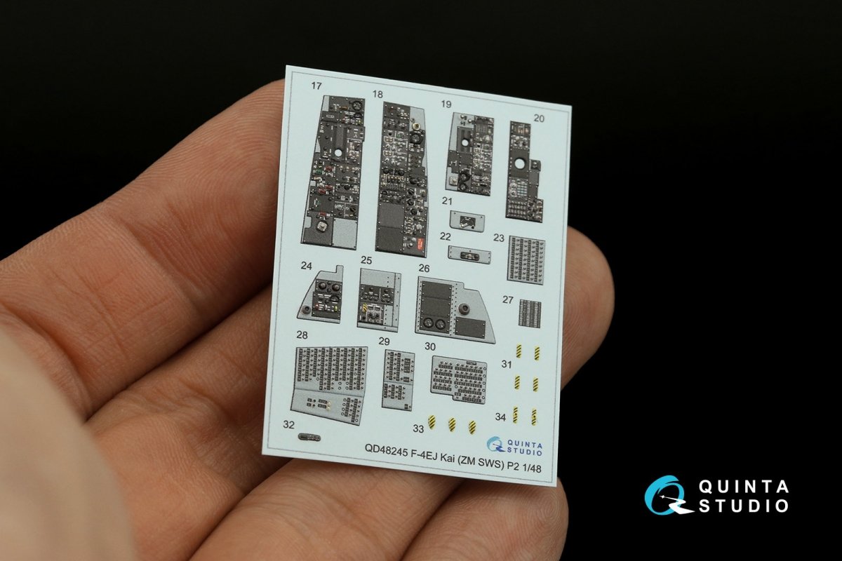 Quinta Studio QD48245 F-4EJ Kai 3D-Printed &amp;amp; coloured Interior on decal paper (ZM SWS) 1/48 – zdjęcie 13