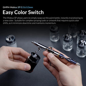 Gaahleri 43004 Premium Series GHPM-Mobius SP 0,3 &amp; 0,5 mm Airbrush