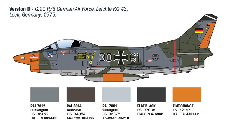 Italeri 92645 FIAT G.91 R 1/48 – zdjęcie 9