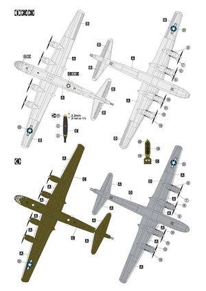 Hobby 2000 72070 B-29 Superfortress ( ACADEMY + CARTOGRAF + MASKI ) 1/72 – zdjęcie 4