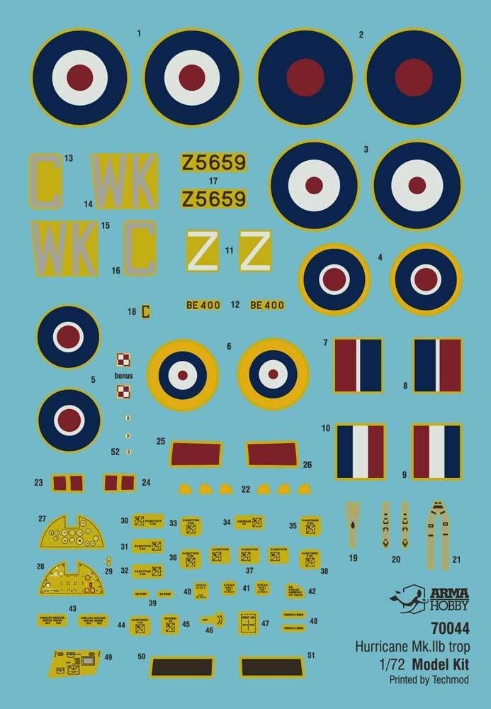 Arma Hobby 70044 Hurricane Mk II B Trop Model Kit 1/72 – immagine 4
