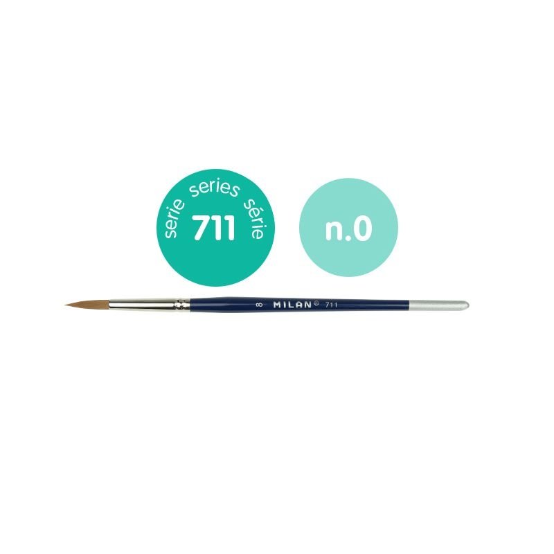 Milan 0471100 Fine Selection round paintbrush series 711 no. 0