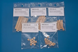 RB Model 35D30 4 x natural wood pallets self assembly kit 1/35 – zdjęcie 4