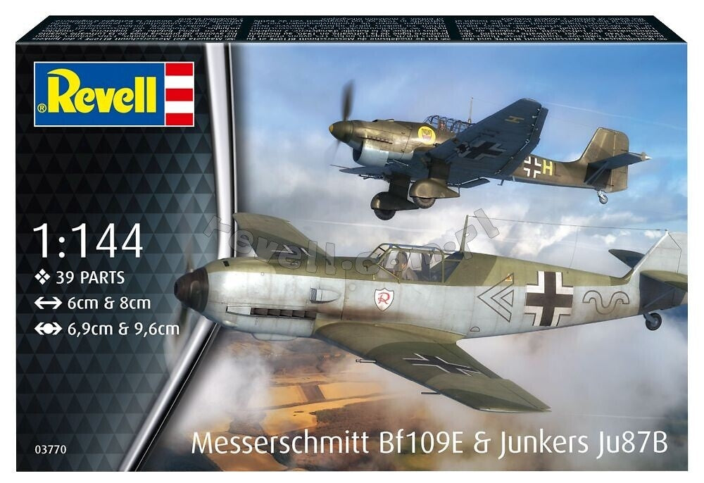 Revell 03770 Messerschmitt Bf109E - Junkers Ju87B Stuka 1/144 – zdjęcie 2