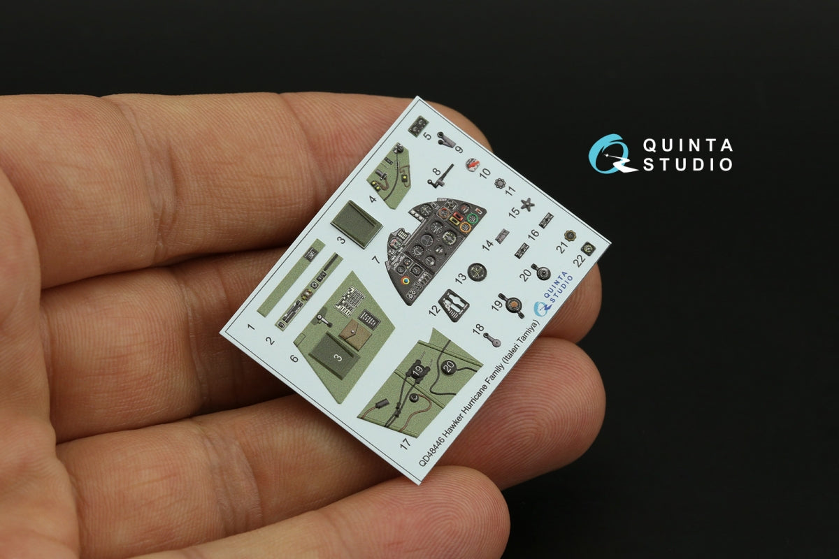 Quinta Studio QD48446 Hurricane family 3D-Printed colored Interior on decal paper (Italeri/Tamiya) 1/48 – image 4