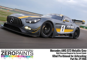 Zero Paints ZP-1466 Mercedes AMG GT3 Metallic Gray (Matt) Paint 60ml – image 2