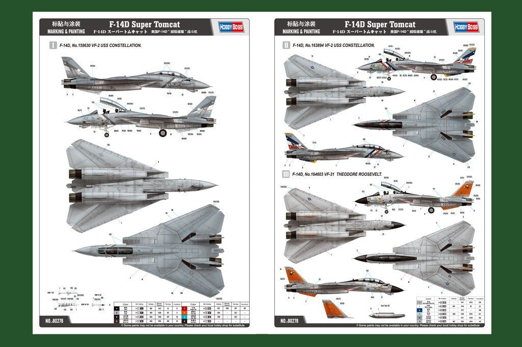 Hobby Boss 80278 F-14d Super Tomcat 1/72 – zdjęcie 3