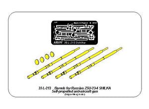 Aber 35L-213 Barrels for Russian ZSU-23-4 Shilka Self-propelled AA gun 1/35