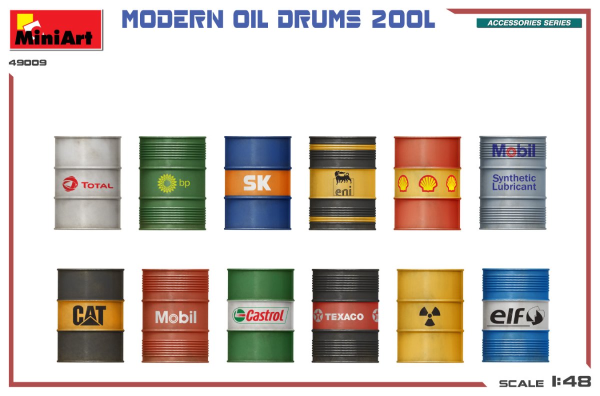 MiniArt 49009 MODERN OIL DRUMS 200L 1/48 – image 3