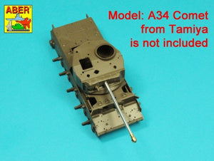 Aber 35L-332 76.2 mm (3 inch) 17 pounder Mk. II barrel with muzzle brake for A34 COMET tank 1/35 – image 11