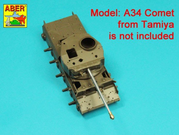 Aber 35L-332 76.2 mm (3 inch) 17 pounder Mk. II barrel with muzzle brake for A34 COMET tank 1/35 – image 11