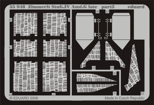 Eduard 35948 Zimmerit StuG. IV Ausf. G late 1/35 Dragon – image 2