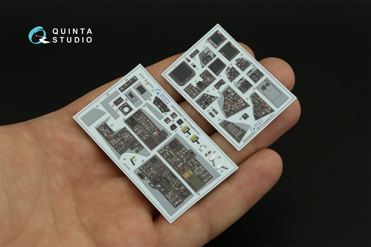 Quinta Studio QDS-32099 F-14B 3D-Printed &amp;amp; coloured Interior on decal paper (Trumpeter) (Small version) 1/32 – zdjęcie 8