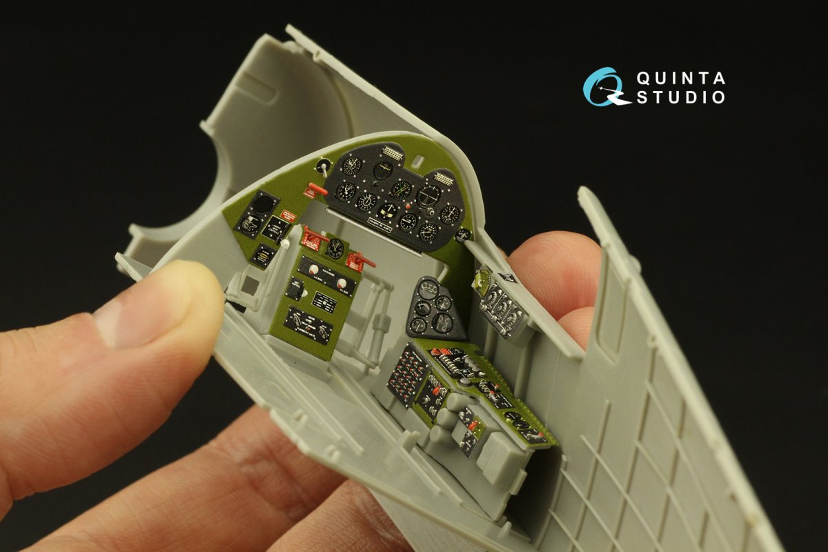Quinta Studio QD32133 F6F-3 Hellcat 3D-Printed &amp;amp; colored Interior on decal paper (Trumpeter) 1/32 – image 10