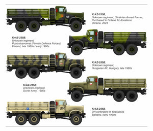 Armory Models 72450 KrAZ-255B Soviet Era Heavy Duty 6x6 cargo truck 1/72