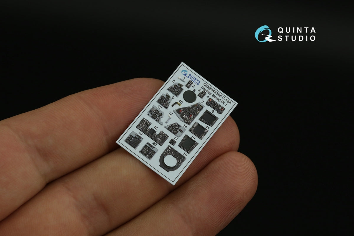 Quinta Studio QD48395 F-14A 3D-Printed &amp;amp; coloured Interior on decal paper (Hobby Boss) 1/48 – zdjęcie 5