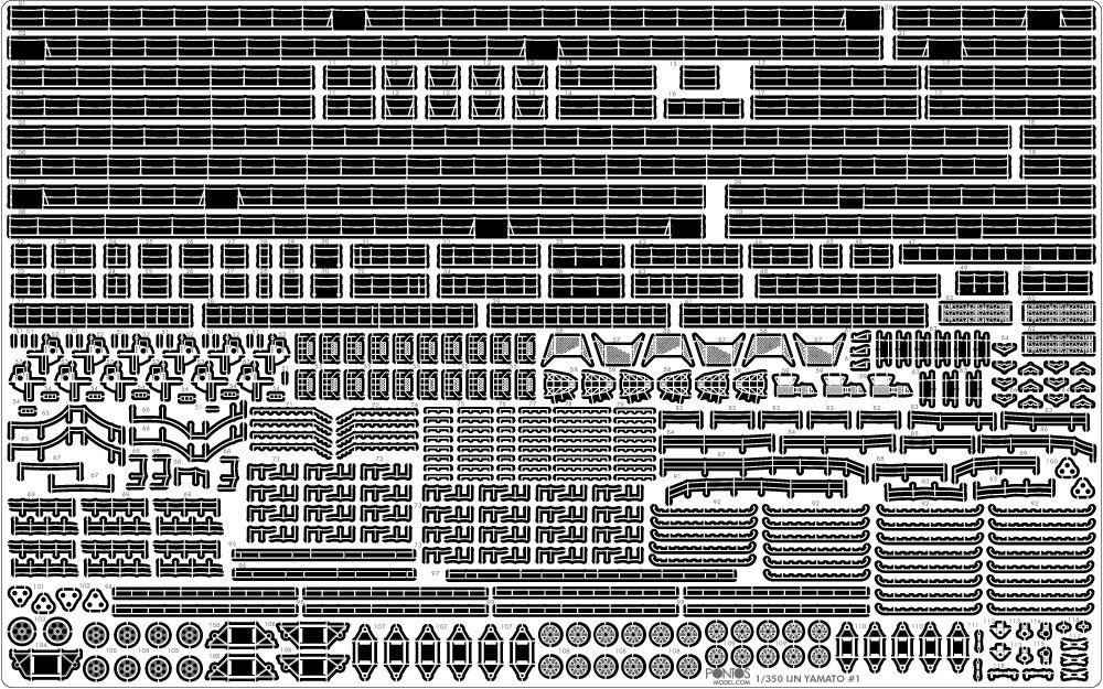 Pontos 37003F1 IJN Yamato Detail Up Set Advanced 1/350 – zdjęcie 9