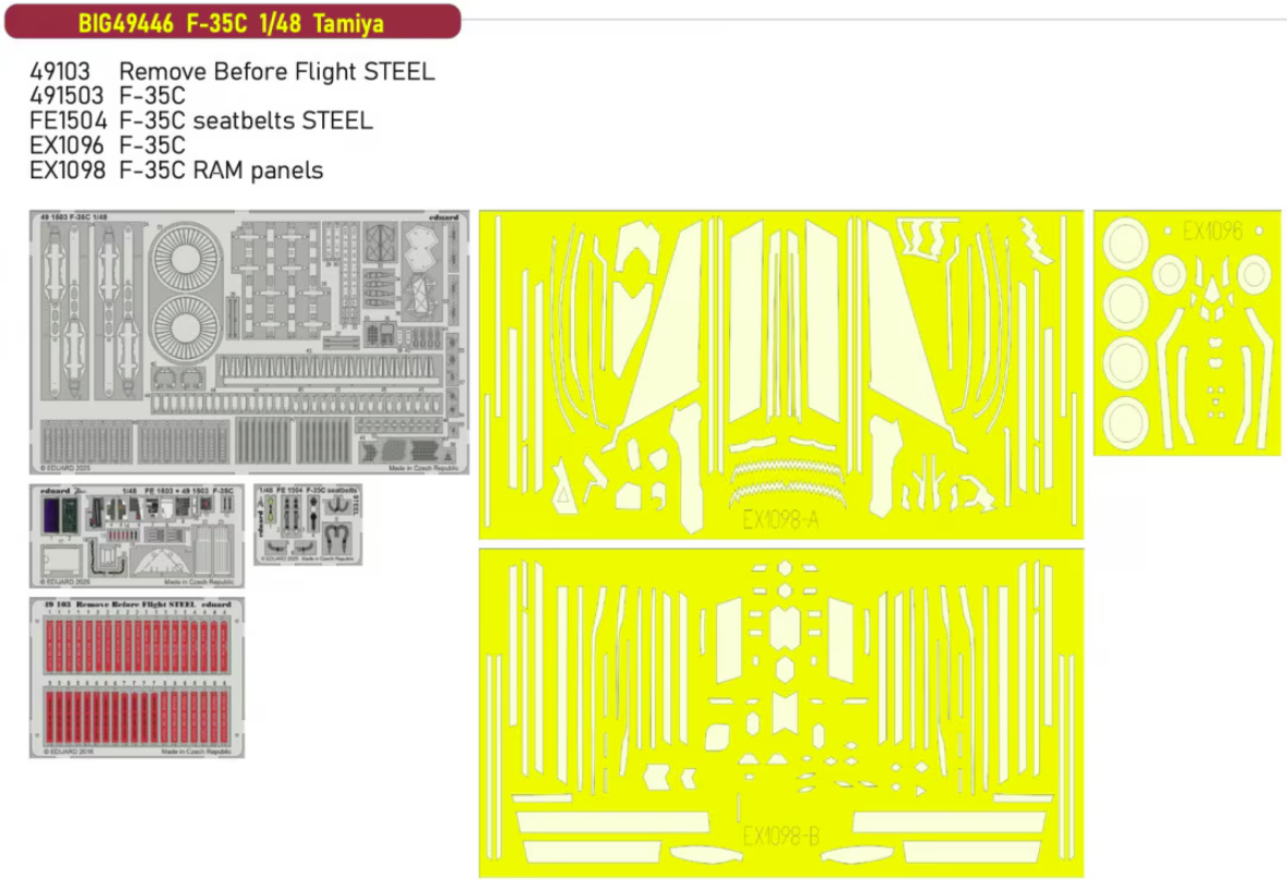 Eduard BIG49446 F-35C TAMIYA 1/48