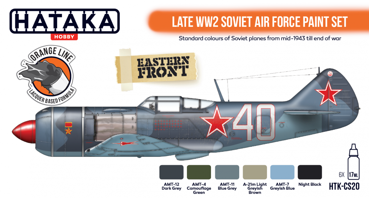 Hataka HTK-CS20 Late WW2 Soviet Air Force paint set 6x17ml – zdjęcie 2