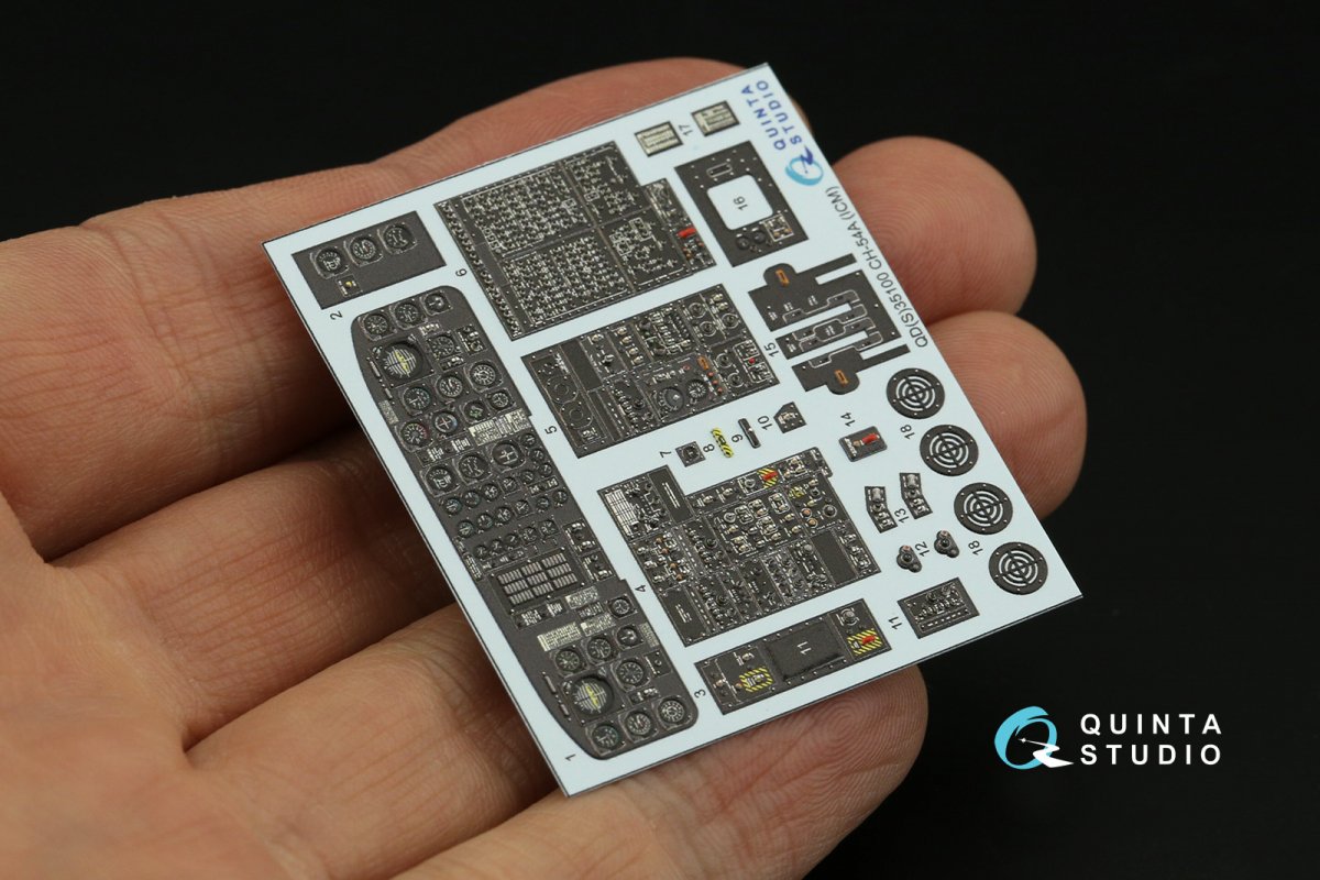 Quinta Studio QDS-35100 CH-54A 3D-Printed &amp;amp; coloured Interior on decal paper (ICM) (Small version) 1/35 – zdjęcie 9