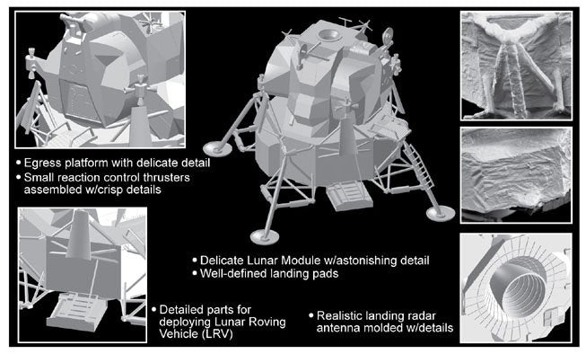 Dragon 11015 Apollo 17 &amp;quot;The Last J-Mission&amp;quot; CSM + LM + Lunar Rover 1/72 – zdjęcie 5