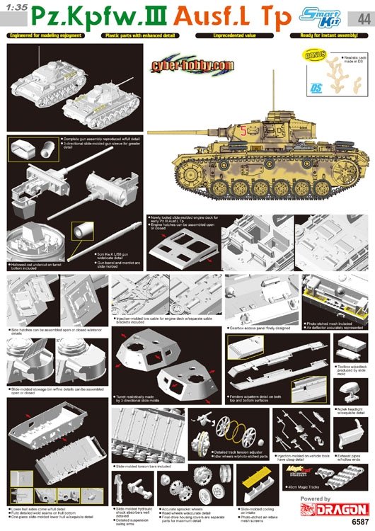 Cyber ​​​​Hobby 6587 Pz.Kpfw. III Ausf. LTP (1/35)