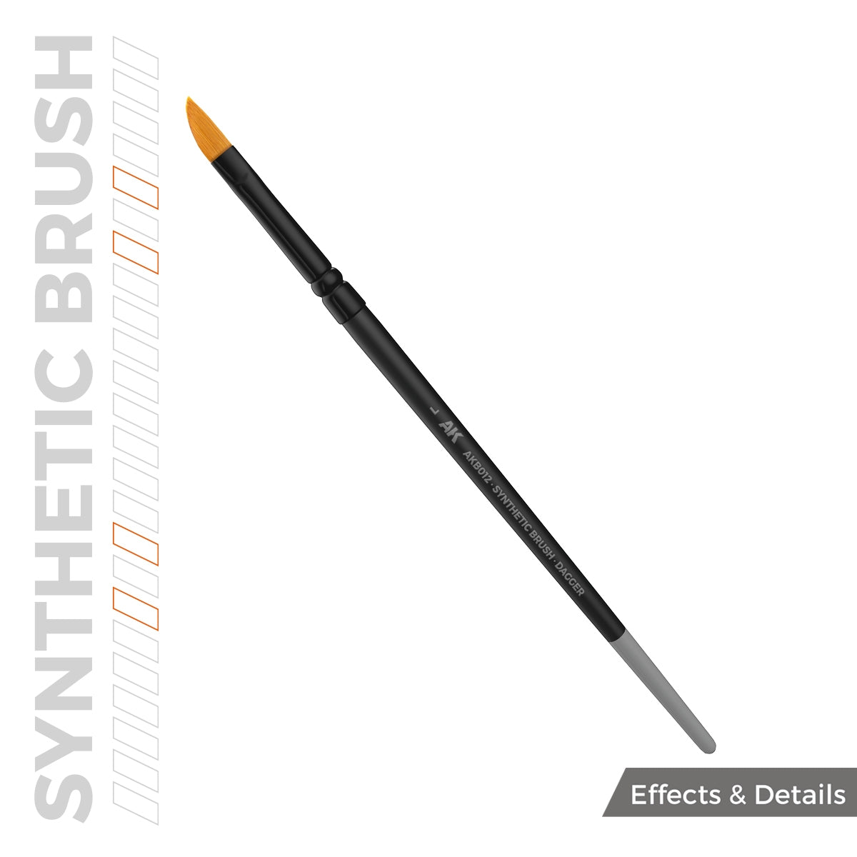 AK Interactive AKB012 AK SYNTHETIC BRUSH – DAGGER L – zdjęcie 3