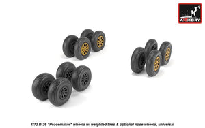 Armory Models AW72327 B-36 Peacemaker wheels w/ weighted tires, optional nose wheels 1/72 – image 3