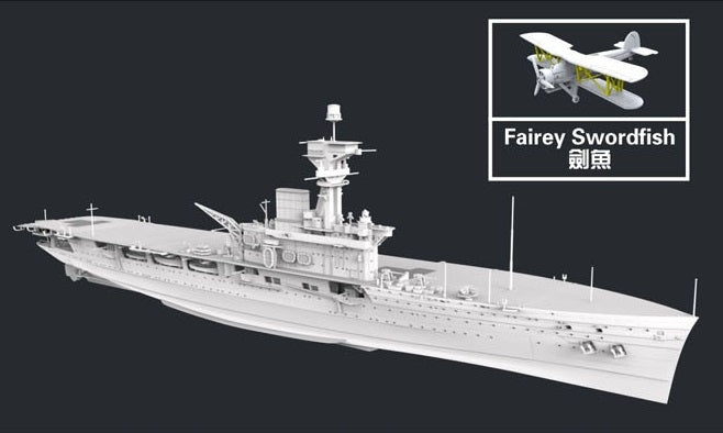 FlyHawk Model FH1122 HMS Hermes 1942 1/700 – zdjęcie 3