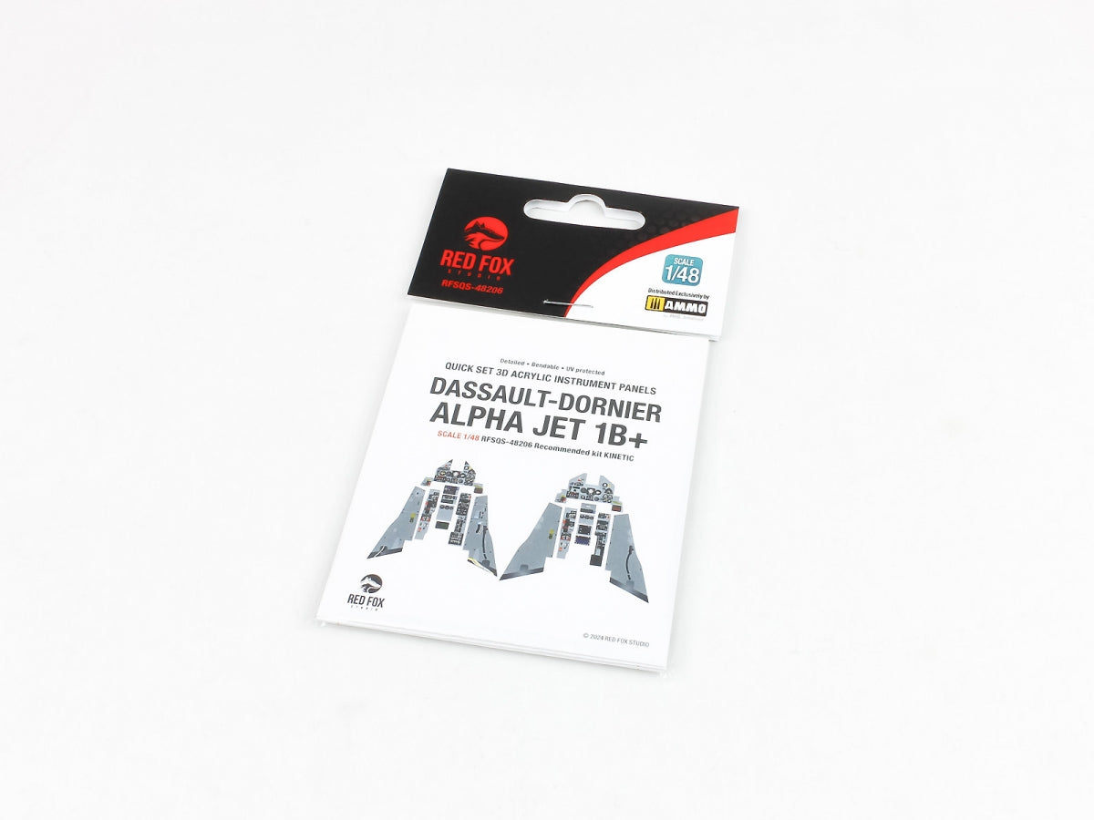 Red Fox Studio QS-48206 Dassault-Dornier Alpha Jet 1B+ for Kinetic 3D colored resin IP 1/48