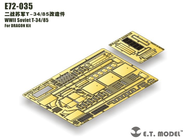 E.T. Model E72-035 WWII Soviet T-34/85 For DRAGON 1/72 – zdjęcie 2